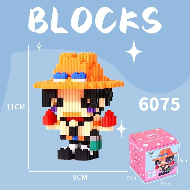 mini Building Blocks Toys One Piece Portgas D. Ace