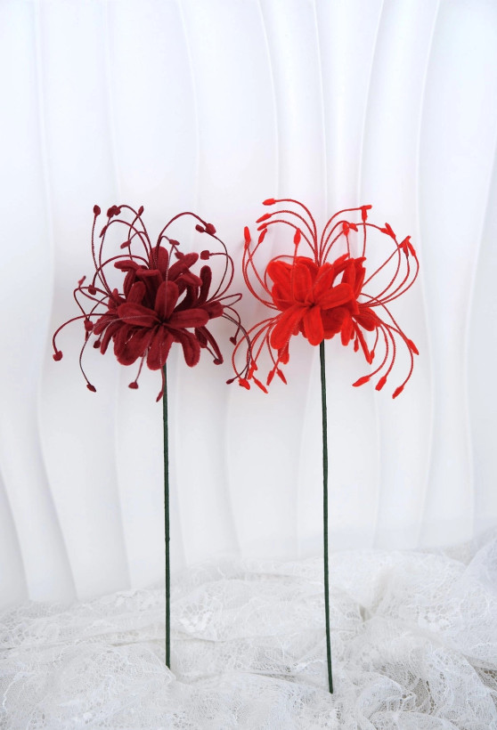 red spider lily handmade
