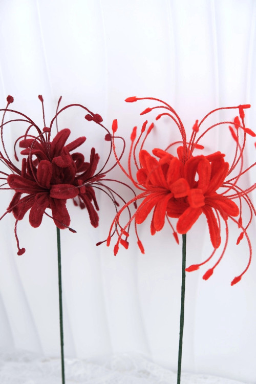 red spider lily handmade