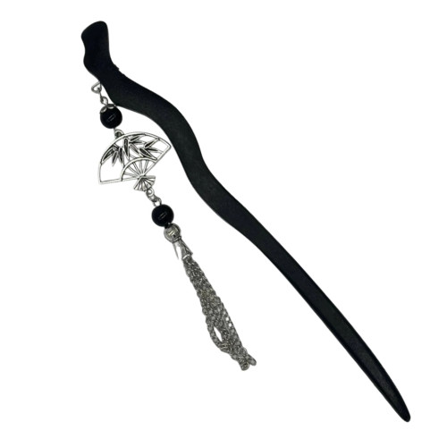 کانزاشی مشکی و بادبزن